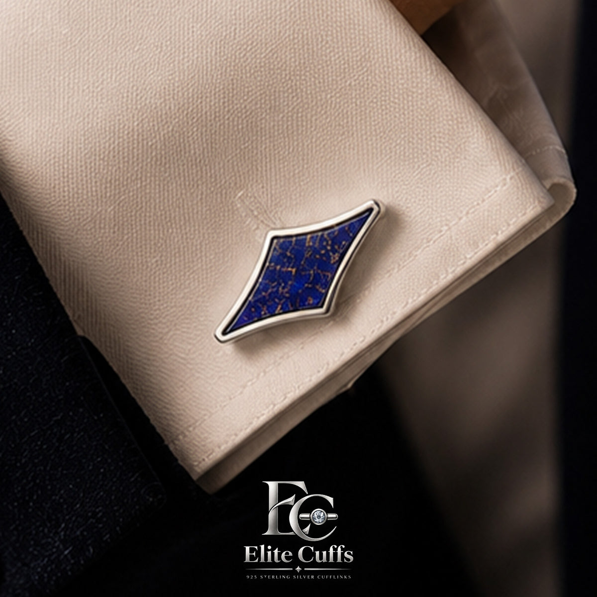 Lapis Lazuli Lozenge Shape Cufflinks