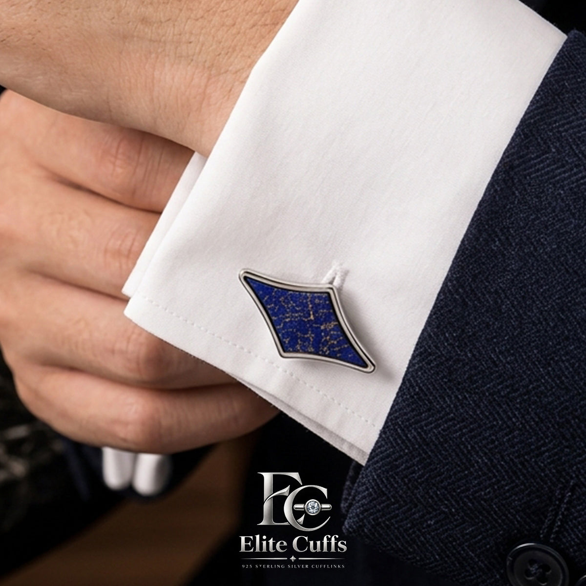 Lapis Lazuli Lozenge Shape Cufflinks