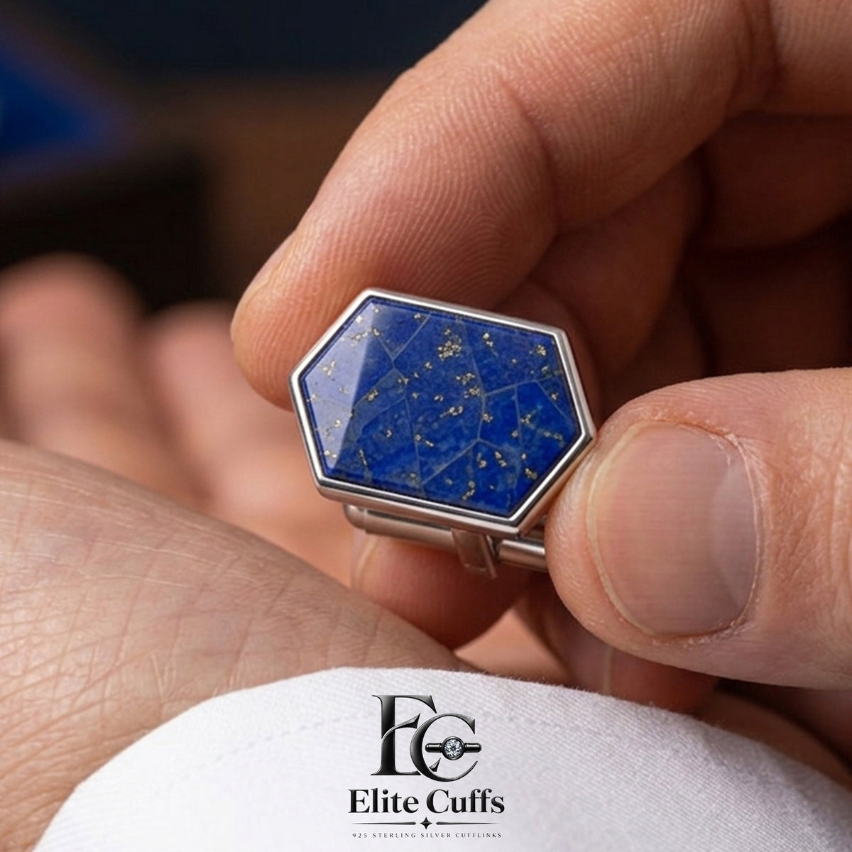 Lapis Lazuli Octagon Shape Cufflinks
